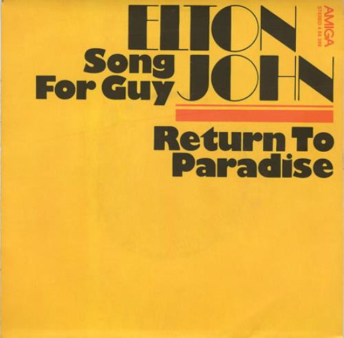 Elton John Song For Guy 7" vinyl single (7 inch record / 45) German JOH07SO110687