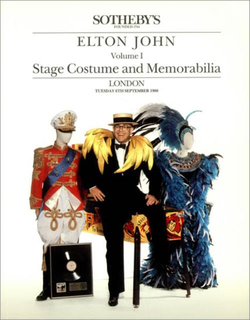 Elton John Sotheby's Stage Costume And Memorabilia book UK JOHBKSO336112