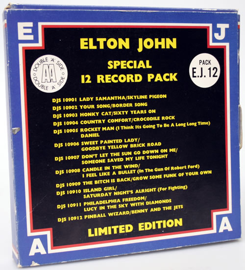 Elton John Special 12 Record Pack - Complete 7" single box set UK JOH7XSP10034