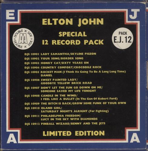 Elton John Special 12 Record Pack - VG+ 7" single box set UK JOH7XSP98758