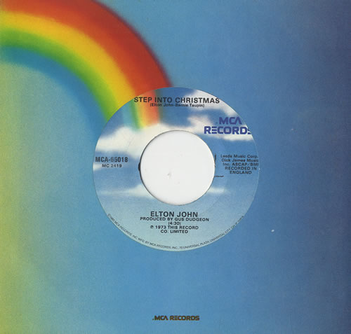 Elton John Step Into Christmas 7" vinyl single (7 inch record / 45) US JOH07ST494118