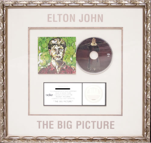 Elton John The Big Picture award disc US JOHAWTH554275
