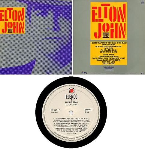 Elton John The Big Star vinyl LP album (LP record) Brazilian JOHLPTH201000