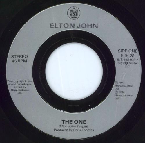Elton John The One - Jukebox 7" vinyl single (7 inch record / 45) UK JOH07TH638656