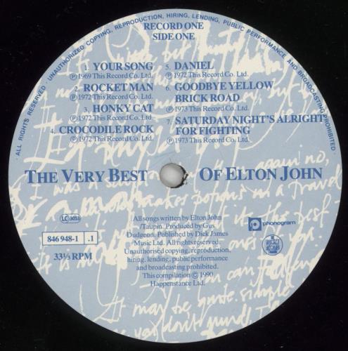 Elton John The Very Best Of Elton John 2-LP vinyl record set (Double LP Album) UK JOH2LTH133109