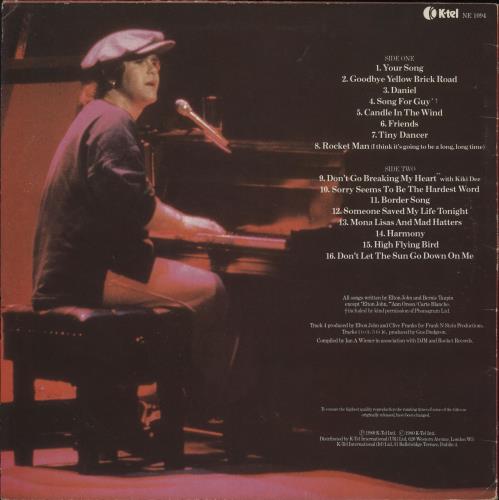 Elton John The Very Best Of Elton John vinyl LP album (LP record) UK JOHLPTH298743