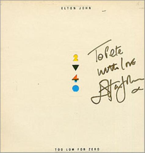 Elton John Too Low For Zero vinyl LP album (LP record) Australian JOHLPTO226979