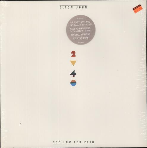 Elton John Too Low For Zero vinyl LP album (LP record) US JOHLPTO884797