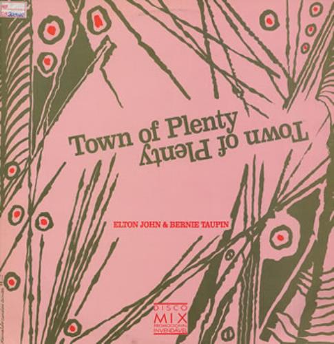 Elton John Town Of Plenty 12" vinyl single (12 inch record / Maxi-single) Brazilian JOH12TO123388