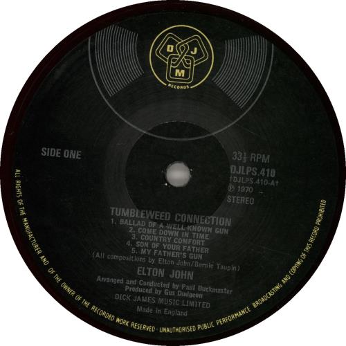 Elton John Tumbleweed Connection - Grey vinyl LP album (LP record) UK JOHLPTU637073