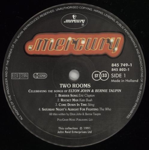Elton John Two Rooms - EX 2-LP vinyl record set (Double LP Album) Dutch JOH2LTW864313