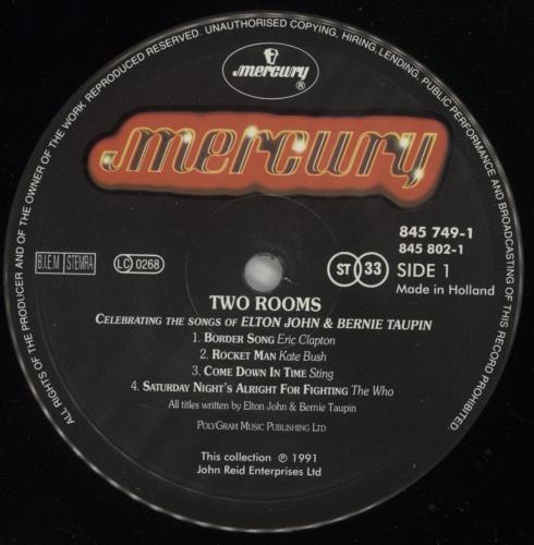 Elton John Two Rooms - Shrink 2-LP vinyl record set (Double LP Album) Dutch JOH2LTW773118