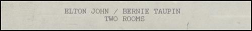 Elton John Two Rooms video (VHS or PAL or NTSC) UK JOHVITW186100