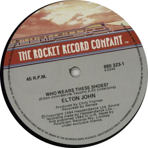 Elton John Who Wears These Shoes 12" vinyl single (12 inch record / Maxi-single) Australian JOH12WH656089