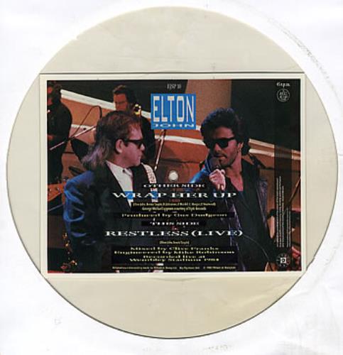 Elton John Wrap Her Up uncut picture disc (vinyl) UK JOHUNWR235391