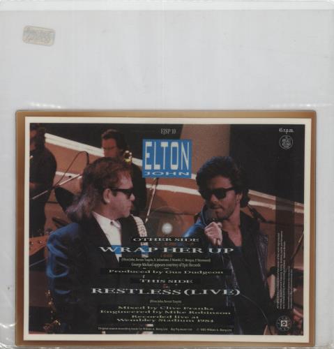 Elton John Wrap Her Up shaped picture disc (picture disc vinyl record) UK JOHSHWR62841
