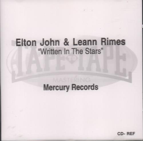 Elton John Written In The Stars - Includes LeAnn credit CD-R acetate UK JOHCRWR128002