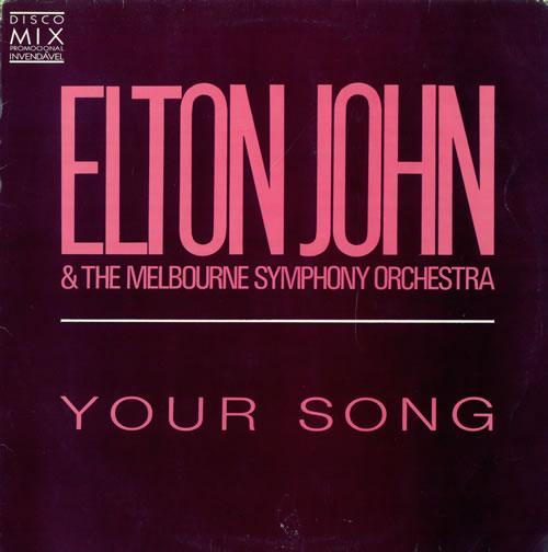Elton John Your Song 12" vinyl single (12 inch record / Maxi-single) Brazilian JOH12YO123386