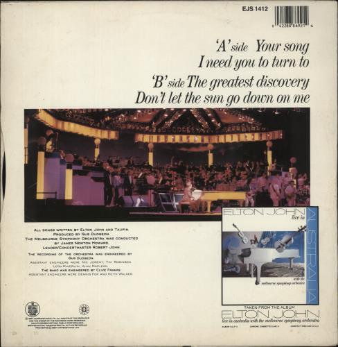 Elton John Your Song 12" vinyl single (12 inch record / Maxi-single) UK JOH12YO18648