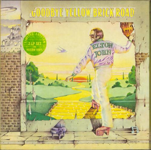 Elton John Goodbye Yellow Brick Road - 1st - Yellow + Sticker - EX 2-LP vinyl record set (Double Album) UK JOH2LGO695874