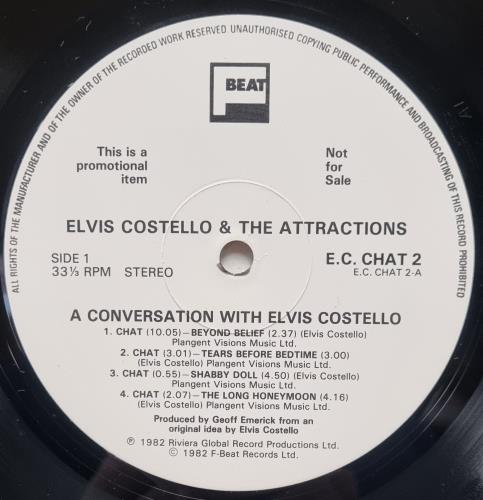 Elvis Costello A Conversation With Elvis Costello - Autographed 2-LP vinyl record set (Double LP Album) UK COS2LAC351447