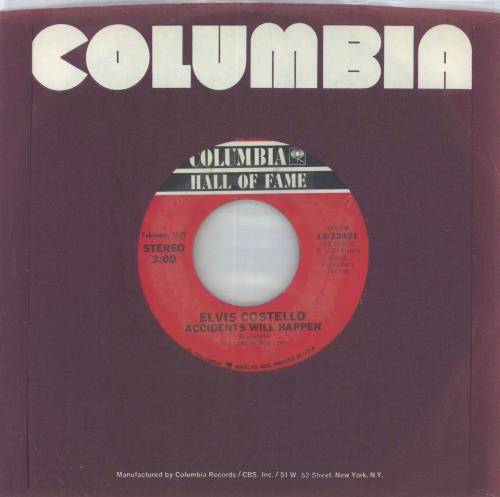 Elvis Costello Alison - Red Label Design 7" vinyl single (7 inch record / 45) US COS07AL824633