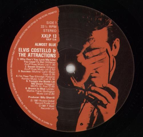 Elvis Costello Almost Blue - Y/G vinyl LP album (LP record) UK COSLPAL331304