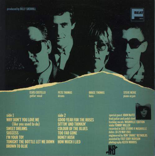 Elvis Costello Almost Blue - Y/G vinyl LP album (LP record) UK COSLPAL331304