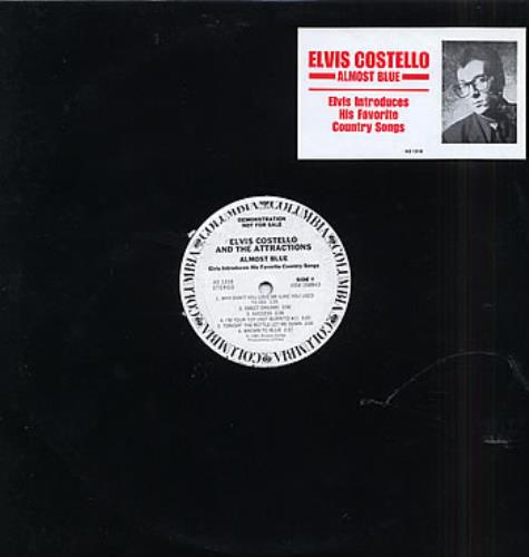 Elvis Costello Almost Blue Radio Sampler vinyl LP album (LP record) US COSLPAL93179