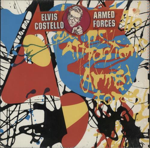 Elvis Costello Armed Forces -  shrink With Sticker vinyl LP album (LP record) US COSLPAR870317