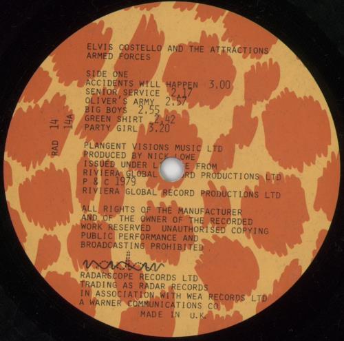 Elvis Costello Armed Forces - 1st + postcards vinyl LP album (LP record) UK COSLPAR420168