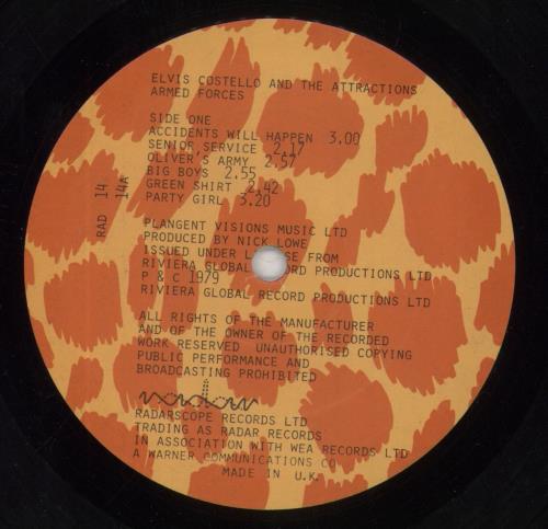 Elvis Costello Armed Forces - 2nd vinyl LP album (LP record) UK COSLPAR339562