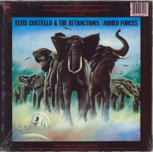 Elvis Costello Armed Forces - stickered shrink vinyl LP album (LP record) US COSLPAR800433