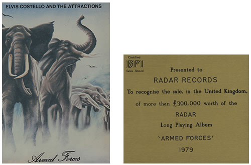 Elvis Costello Armed Forces award disc UK COSAWAR376795