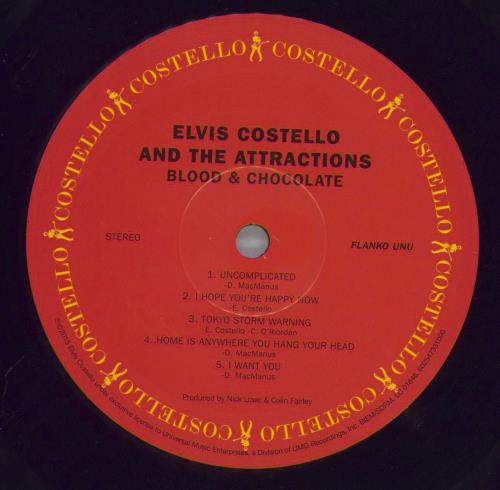 Elvis Costello Blood & Chocolate - 180 Gram vinyl LP album (LP record) UK COSLPBL823716