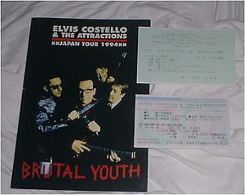 Elvis Costello Brutal Youth - Japan Tour 1994 tour programme Japanese COSTRBR192503