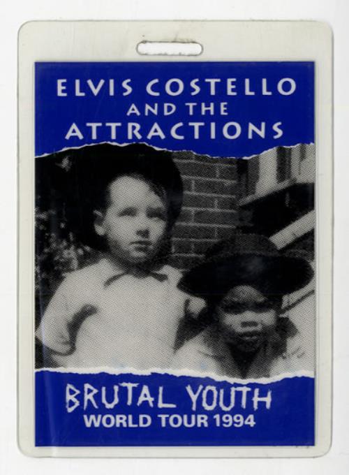 Elvis Costello Brutal Youth World Tour tour pass UK COSTPBR556903