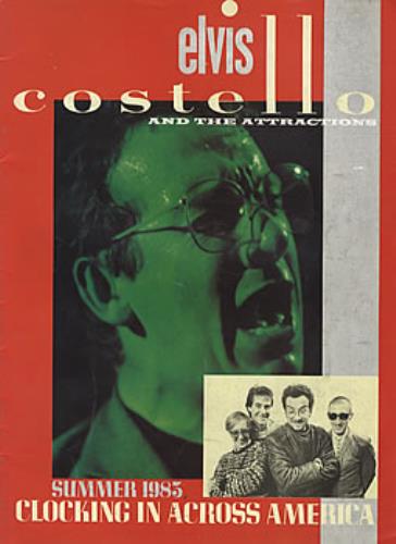 Elvis Costello Clocking In Across America Summer 1983 tour programme US COSTRCL192142