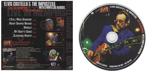 Elvis Costello Club Date - Live in Memphis Audio Sampler CD album (CDLP) US COSCDCL396875