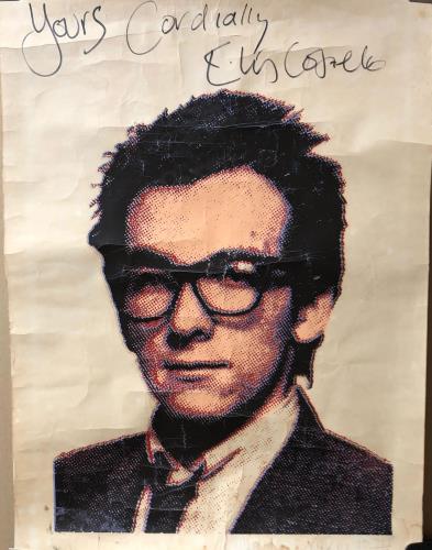 Elvis Costello Elvis Costello - Autographed poster UK COSPOEL724030