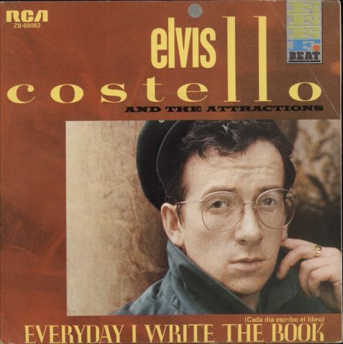 Elvis Costello Everyday I Write The Book = Cada Da Escribo El Libro - Promo 7" vinyl single (7 inch record / 45) Spanish COS07EV864465
