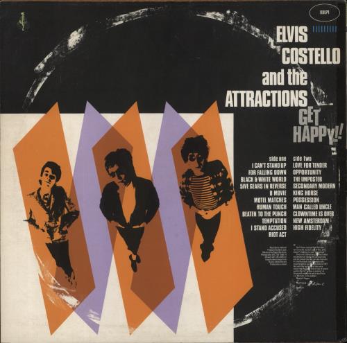 Elvis Costello Get Happy + Poster vinyl LP album (LP record) UK COSLPGE664522