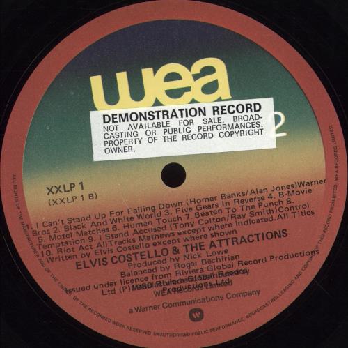 Elvis Costello Get Happy - Factory Sample vinyl LP album (LP record) New Zealand COSLPGE692756