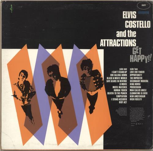 Elvis Costello Get Happy - Factory Sample vinyl LP album (LP record) New Zealand COSLPGE692756
