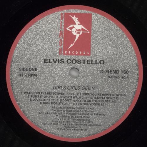 Elvis Costello Girls Girls Girls 2-LP vinyl record set (Double LP Album) UK COS2LGI434847