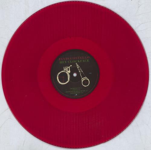 Elvis Costello Hey Clockface - Red Vinyl - Hype Stickered Shrink 2-LP vinyl record set (Double LP Album) UK COS2LHE824314