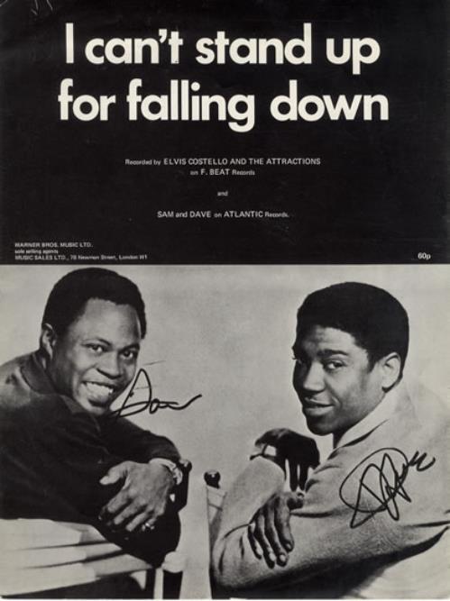 Elvis Costello I Can't Stand Up For Falling Down sheet music UK COSSMIC563092