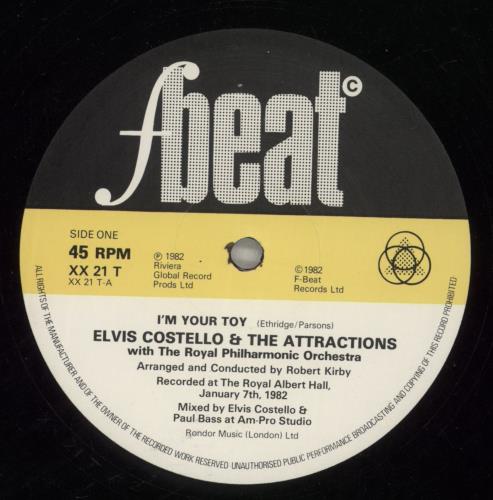 Elvis Costello I'm Your Toy 12" vinyl single (12 inch record / Maxi-single) UK COS12IM55052