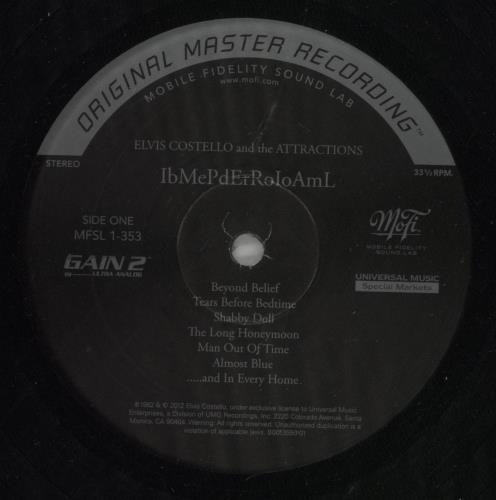 Elvis Costello Imperial Bedroom - 180 Gram Numbered vinyl LP album (LP record) US COSLPIM867225