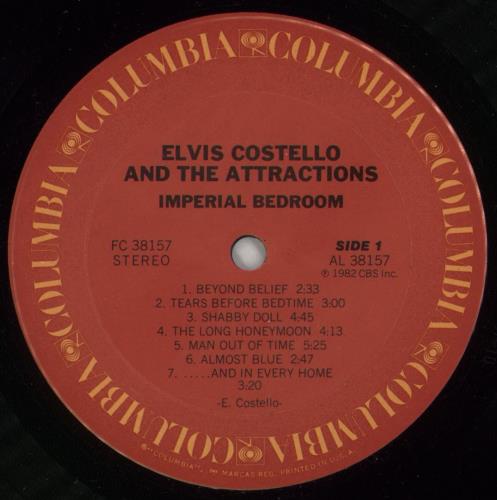 Elvis Costello Imperial Bedroom - Gold Promo Stamped vinyl LP album (LP record) US COSLPIM561831